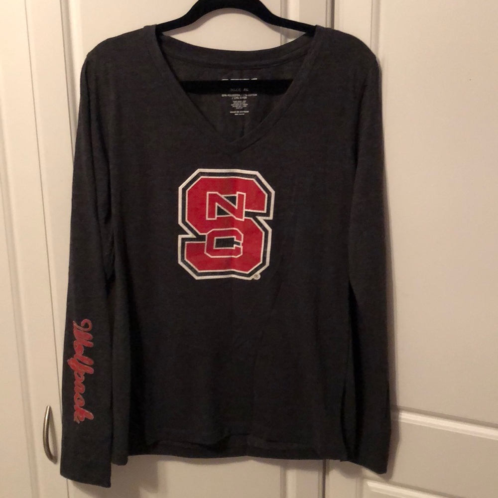 Sequin Long Sleeve NC State Shirt